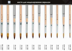 Кисти для моделирования акрилом
